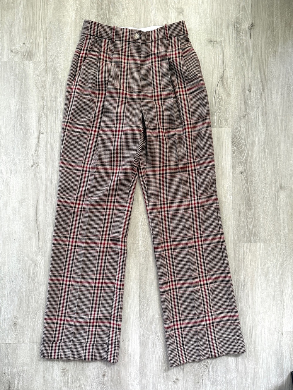Wilfred Plaid Wide Leg Trousers 6